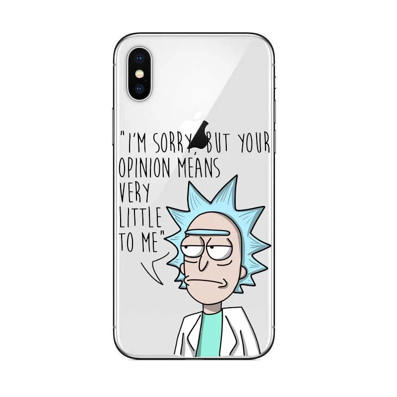 TPU Рик и Морти Мягкий силиконовый чехол для телефона из ТПУ для iPhone X 8 8 Plus 7 7 Plus 6 6s Plus 5 5S SE прозрачный мягкий ТПУ гелевый защитный чехол - Цвет: TPU