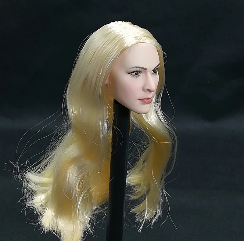 1/6 Иванка голова Трампа лепит светлые кудрявые длинные волосы для 12 дюймов тела