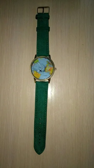 Hot Sale Mini World Fashion Quartz Watch Men Unisex Map Airplane Travel Around The World Women Leather Dress Wrist Watches#5
