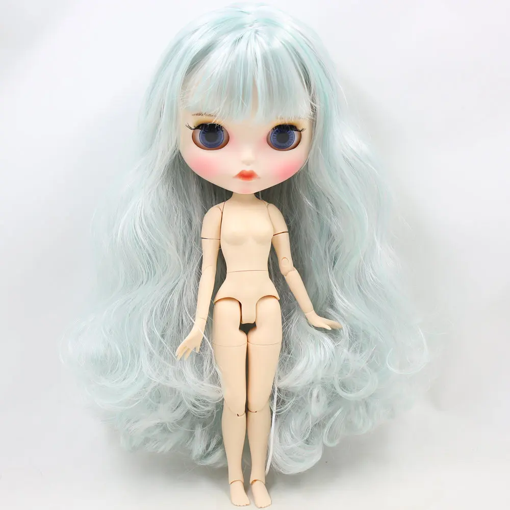Ледяная кукла DBS Blyth для No.BL4006/1059 мятный микс белые волосы резные губы матовое лицо