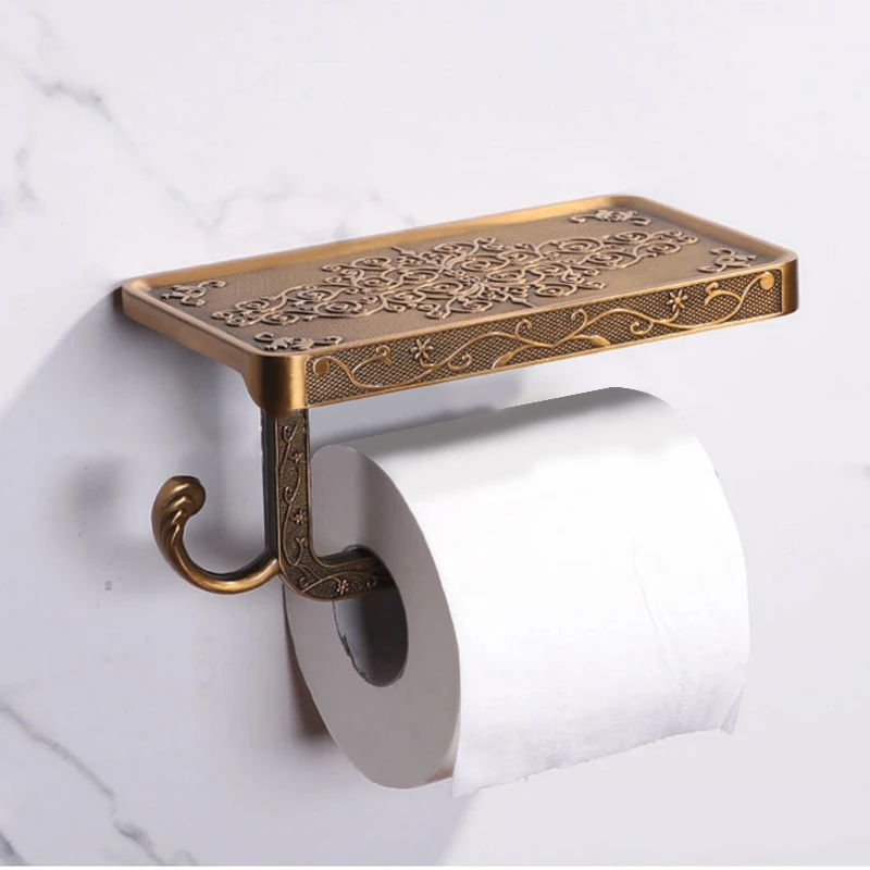 

Стойка для полотенец для ванной комнаты держатель для туалетной бумаги античный резной цинковый сплав бумага для ванной комнаты мобильный ...