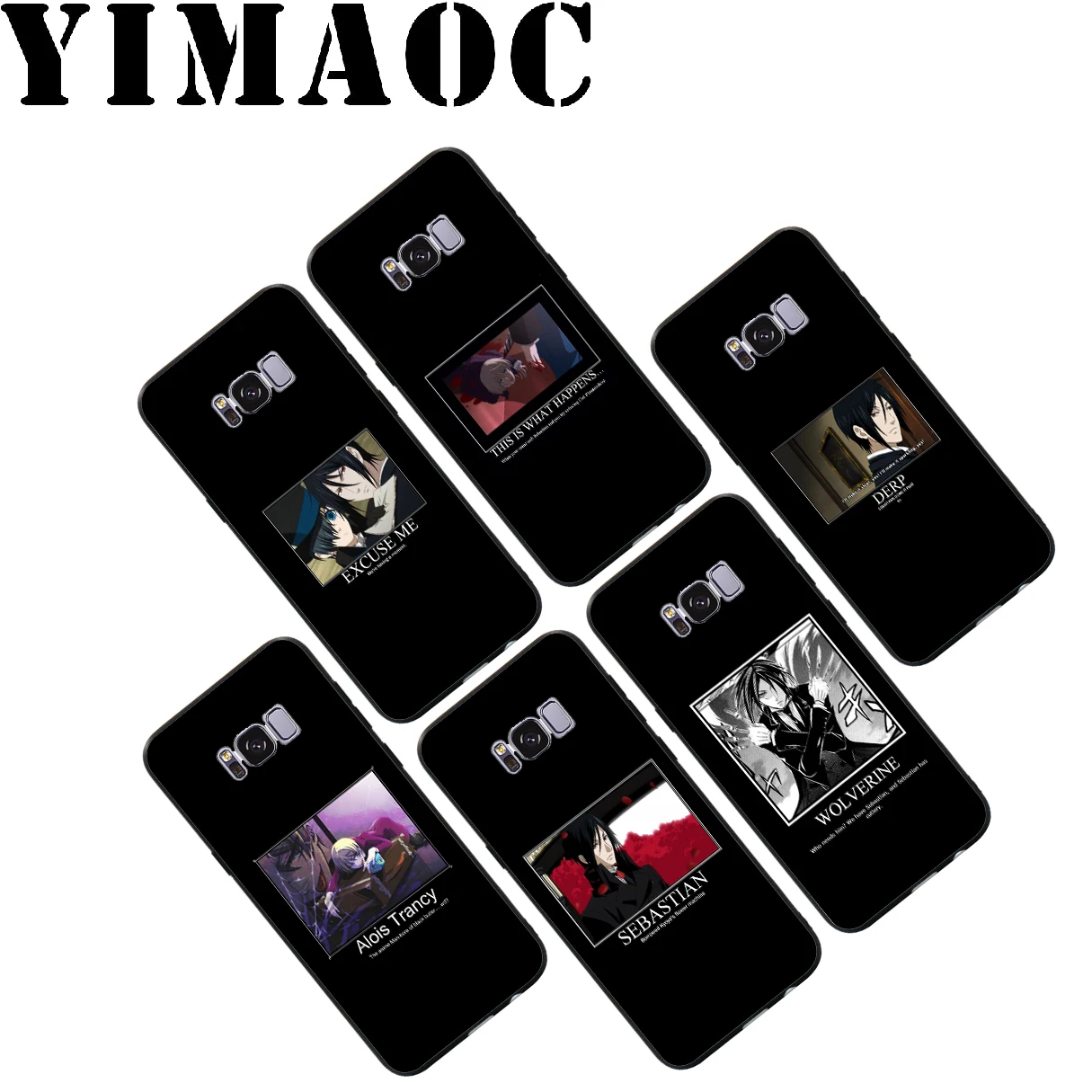 YIMAOC Black Butler Anime Soft Case for Samsung Galaxy S10 S10e S9 S8 A6 Plus S7 S6 Edge A7 A5 A3 J6 Note 9 8 |