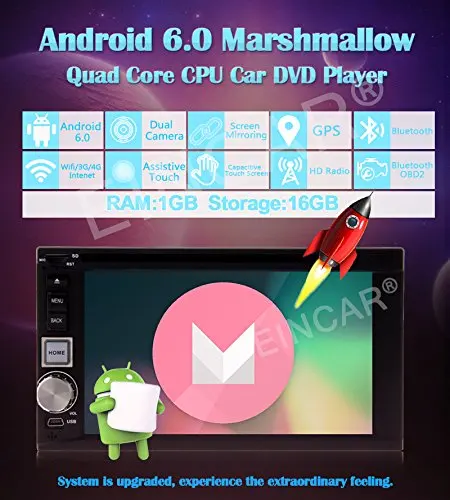 Последний Android 6 0 двойной автомобильный dvd-плейер din gps-навигация Авторадио Bluetooth