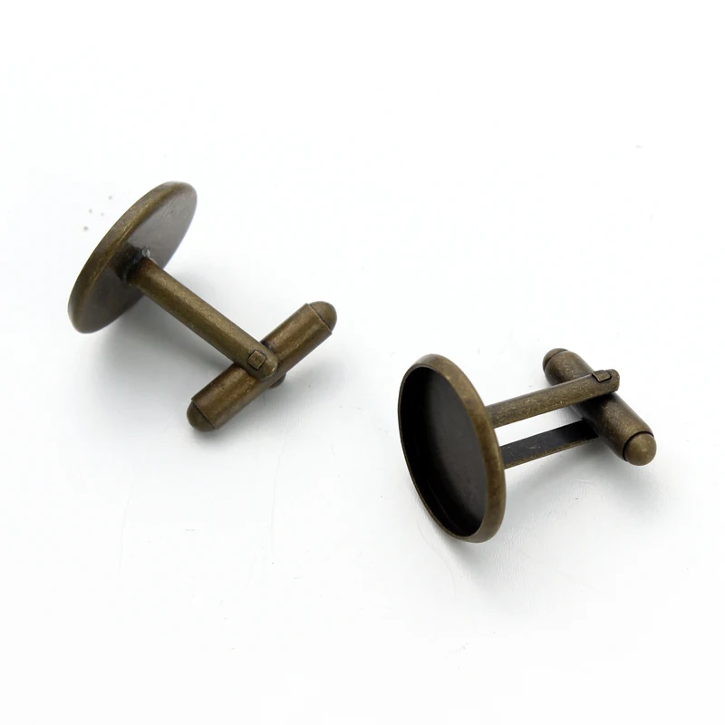 10 шт./лот цветной античный бронзовый диск Зажимы для галстука запонки плоская