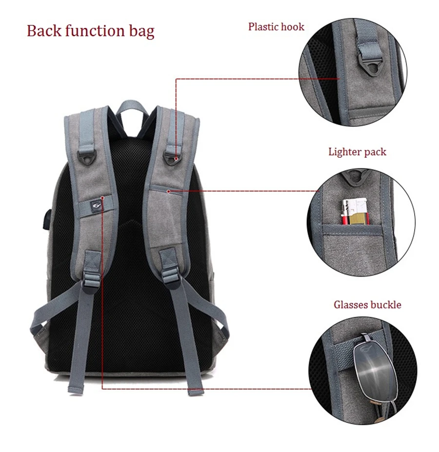 Brand External USB Charge Backpack Male Mochila Escolar Laptop Men Women School Bags for Teens |
