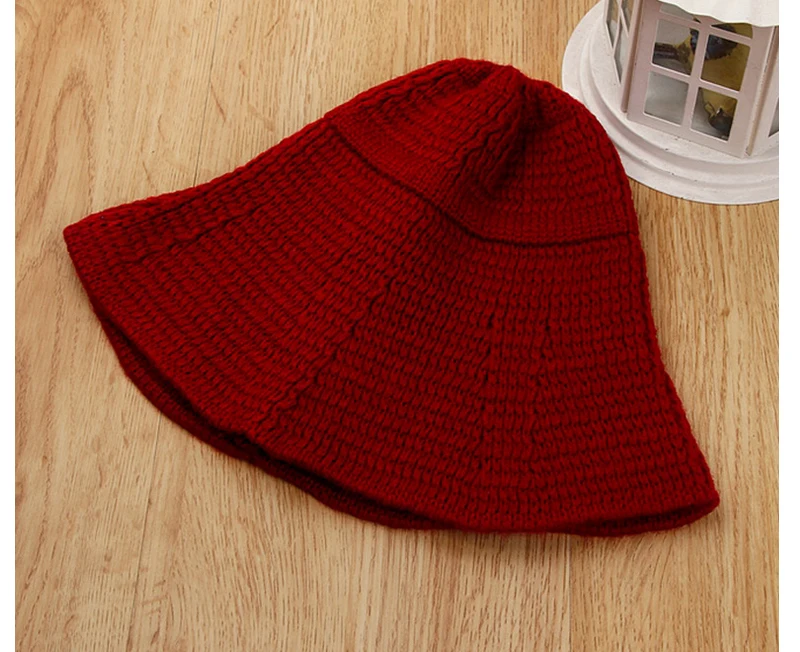 Fahion Hats for Girls Winter Knitted Children's Large Flower Shape Wool Cap Baby Girl Clothing Accessories 1-5 Y | Детская одежда и