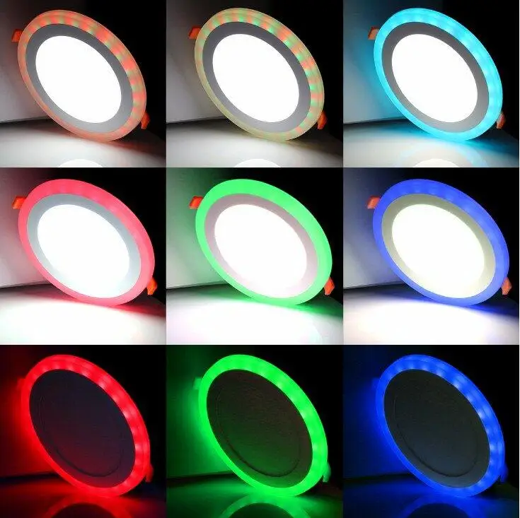 Лидер продаж цветной светодиодный светильник-панель 6 Вт 9 16 24 RGB панельный