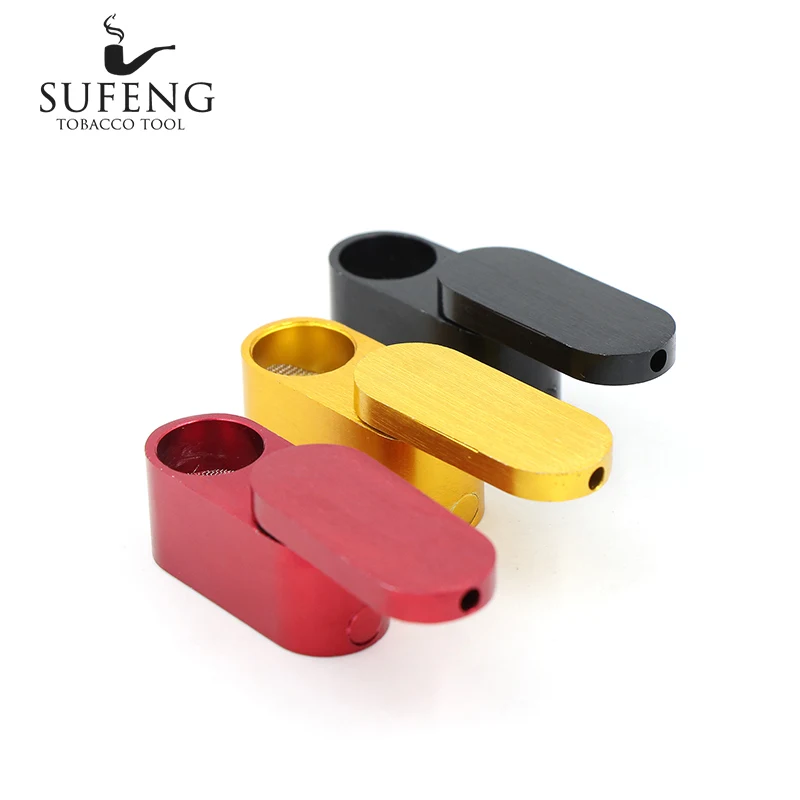 Инновационная Портативная Складная трубка для табака металлическая вращающаяся