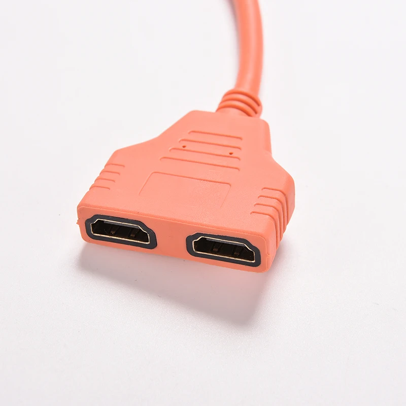 Переходник HDMI штекер 2 гнездовой кабель преобразователь для ПК HDTV 1 в Выход Y