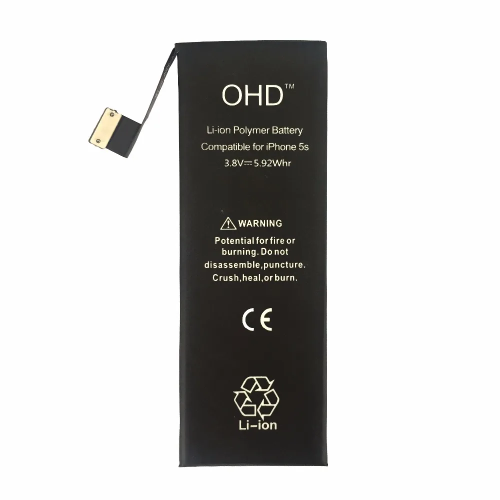 OHD оригинальный внутренний аккумулятор для iPhone 5S 3 8 v 1560mAh Новый нулевой цикл