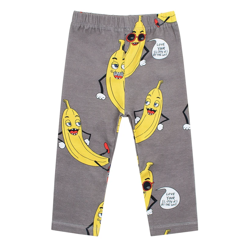 Gray banana TinyPeople/ г.; Детские хлопковые брюки для маленьких мальчиков на весну-лето; леггинсы для маленьких девочек; милые брюки для новорожденных - Цвет: Gray banana