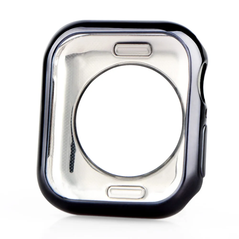 1 шт. силиконовый защитный чехол для Apple Watch Series 4 40 мм розовые золотые серебряные