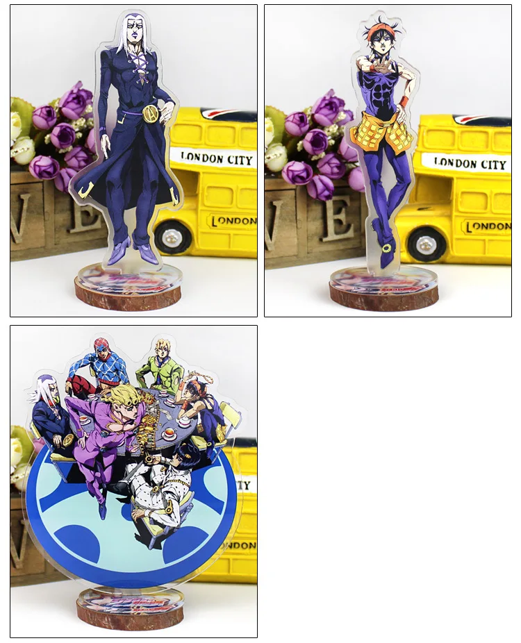 Аниме Jojo Необычные Приключения Дисплей Стенд фигурка модель пластина Держатель японский мультфильм рисунок акриловые украшения Рождественский подарок