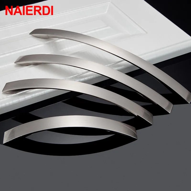 naierdi 10pcs cabinet handles knobs aluminum alloy door kitchen knobs cabinet pulls drawer furniture handle hardware free global shipping