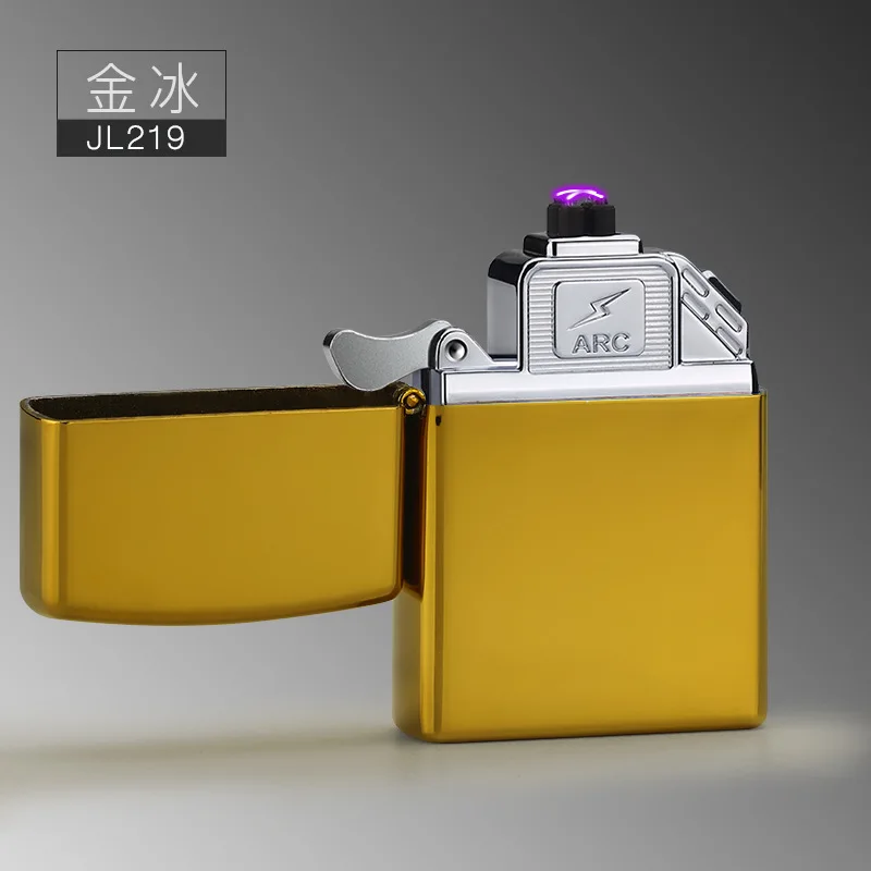 3 Новинка, USB Зажигалка, электрическая импульсная двойная дуговая зажигалка, ветрозащитная металлическая сигаретная плазма, беспламенная сигара - Цвет: 3