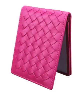 Hot pink Хит, мужская и женская кредитница, натуральная кожа, овечья кожа, деловые сумки, клатч, кошелек, id, визитница, carteira feminina WT038 - Цвет: Hot pink