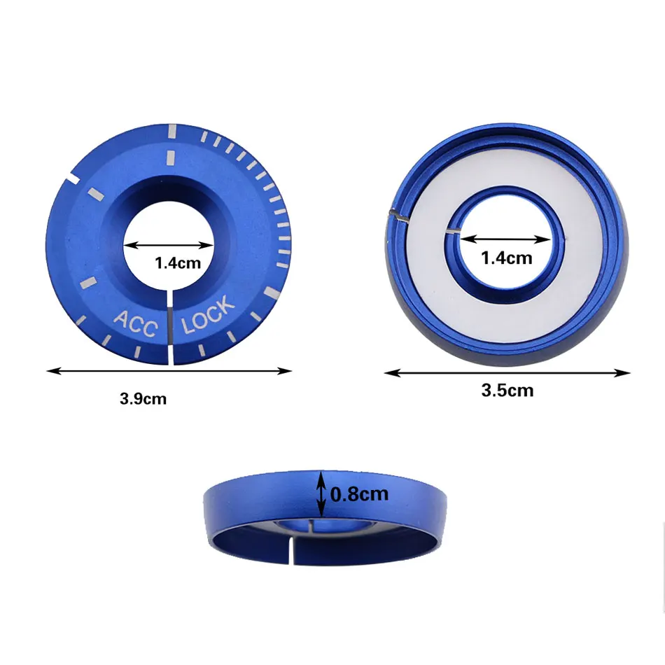 1 шт. алюминиевый сплав автомобильный чехол с зажиганием кольцо для ключей