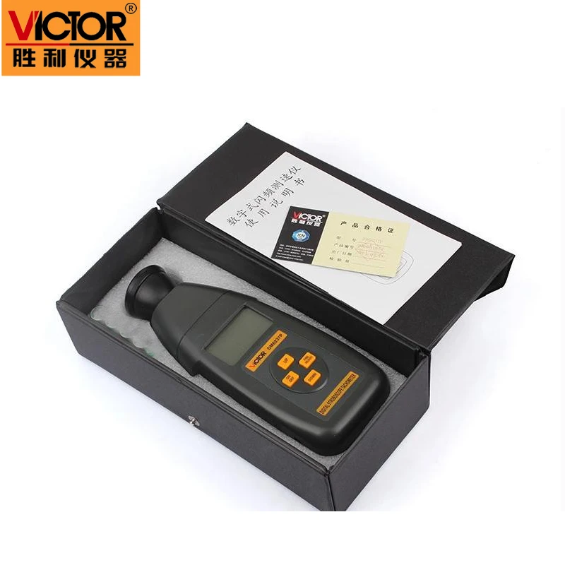 

Victor new digital non-contact stroboscope DM6237P flash frequency gun 60 ~ 19,999 rpm per minute tachometer