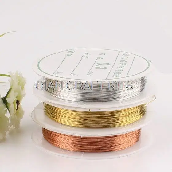 10 катушек Ремесленная проволока мягкая гибкая серебряная золотая Античная