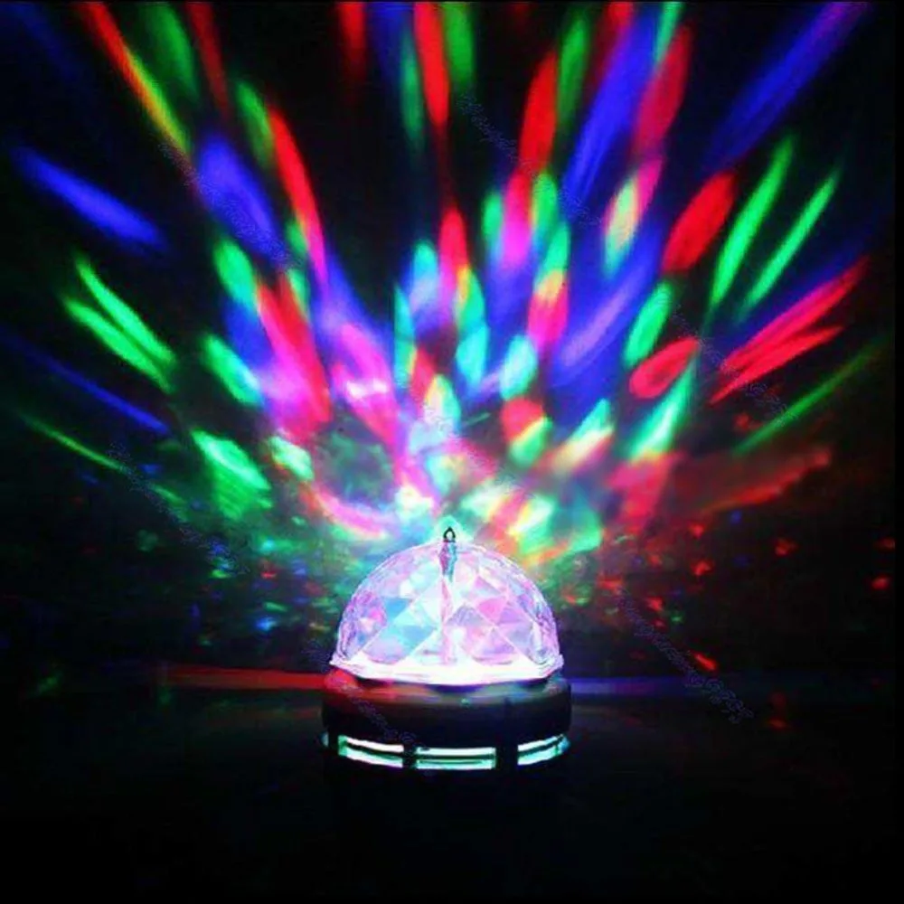 LED RGB мини сценический свет E27 AC 85-265V Магическая хрустальная лампа-шар 3W лазерный