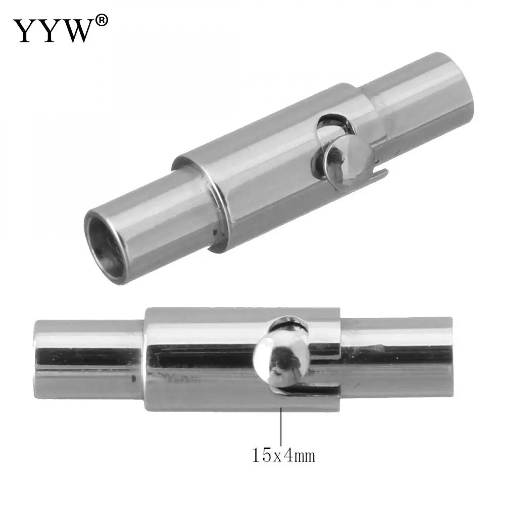 

10 PCs/Lot Clasp Stainless Steel magnetic magnetite Clasp for jewelry making bracelet 15x4x5mm Inner Diameter:Approx 2mm 2018