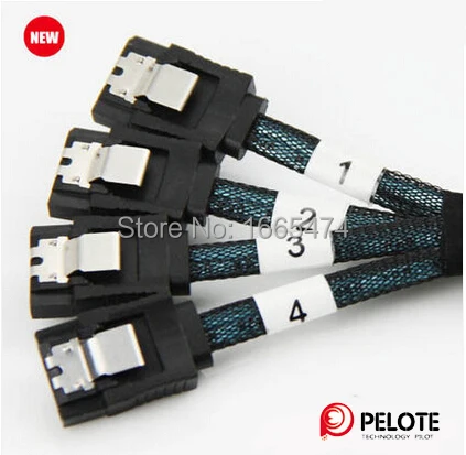 Высококачественный 4 SATA кабель sata 3 6 ГБ/сек. серийный для передачи данных сервера