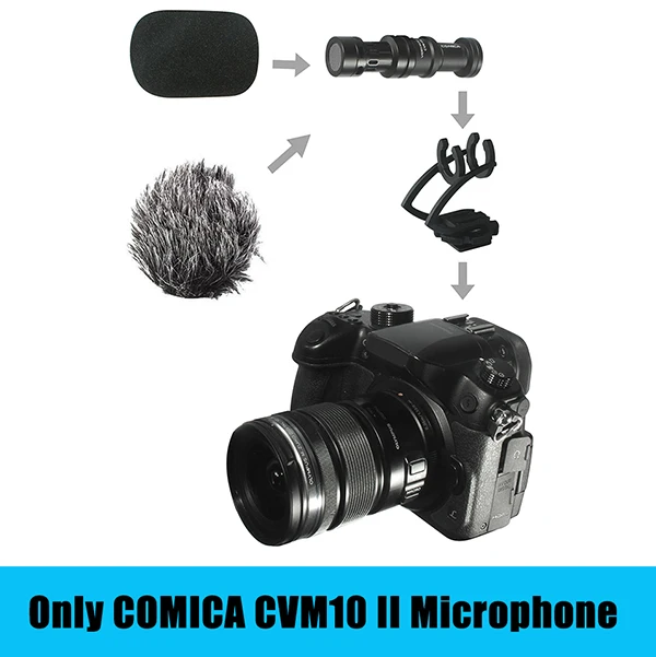 CVM-VM10Mic DIGITALFOTO S60S DSLR видео Ручной Стабилизатор камеры steadicam S60 4 веса steadycam с ручной защитной скобой микрофон - Цвет: CVM-VM10Mic