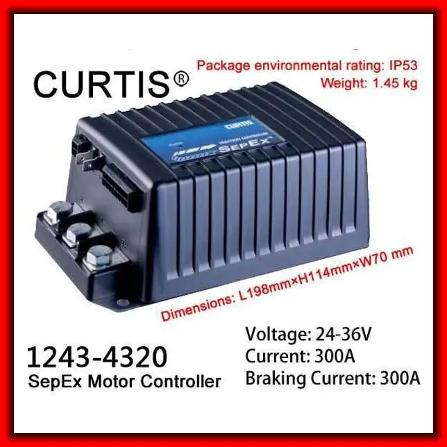 

Curtis 1243-4320 SepEx Motor Controller 24-36v / 300amp CHENNIC 1243 SepEx