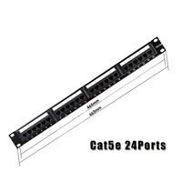 cat5e utp 24port rj45 network cable patch panel 1u 19 inch gold plated with keystone jacks rack patch panel