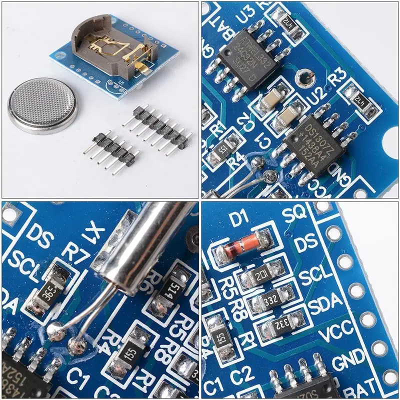 5PCS I2C Tiny RTC DS1307 Real Time Clock Module AT24C32 Board for Arduino TE187 | Электроника