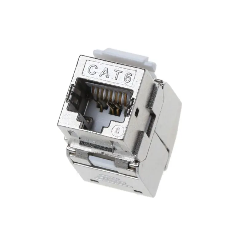 Сетевые инструменты 1 шт. RJ45 Keystone Cat6 Cat6A Экранированный FTP цинковый сплав модуль Jack