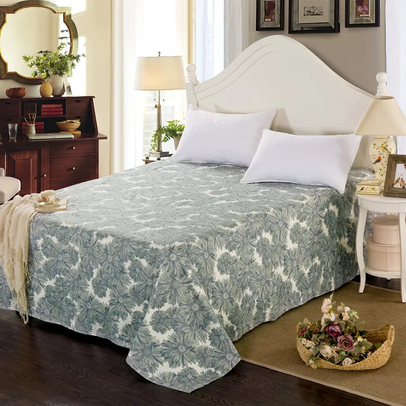 100% Cotton Printed Fitted Sheet Mattress Cover Bed Queen Double Protector 1 Piece Free Shipping | Дом и сад