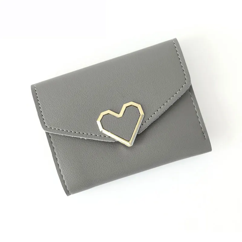 Простой Модный женский кошелек для мелочи кожаный однотонный винтажный короткий