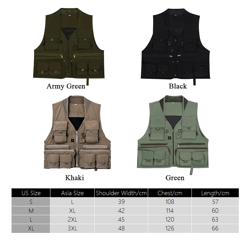 Жилет для рыбалки нахлыстом мужчин Быстросохнущий дышащий сетчатый