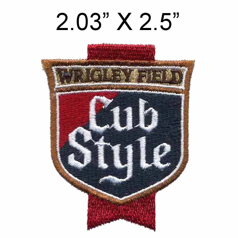 CHICAGO WRIGLEY FIELD 2 03 &quotШирокая вышивка нашивка для Go Cubbies/Chokers/cub style|embroidery patch|patch stylepatches