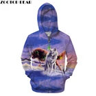 Толстовка на молнии с 3d-рисунком волка, фиолетовая толстовка с капюшоном для мужчин и женщин, толстовка на молнии, спортивный костюм, аниме-пуловер, Прямая поставка, ZOOTOPBEAR