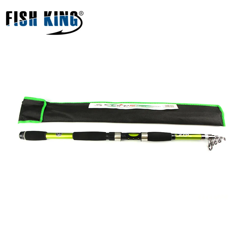 FISH KING Фидер телескопическая спиннинговая Удочка 1,5/1,8/2,1/2,4/2,7/3 м карбоновая супер жесткая карповая Удочка FRP туристическая удочка