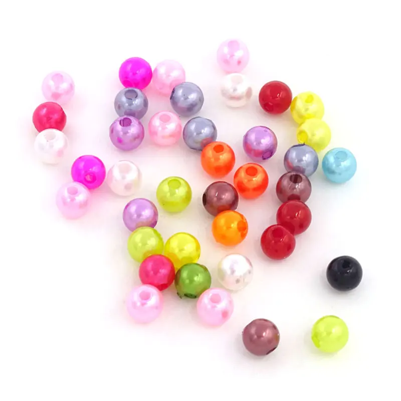 Mix Color Imitation Pearl Beads Perlas Para Bisuteria 6 mm Abalorios Hacer Pulseras Perola Artesanato 500Pcs/Lot | Украшения и