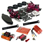 Комплект гоночных шасси из сплава и углерода, Леопардовый сервопривод 60A ESC 4730KV DS3218MG для 110 SAKURA D4 AWD