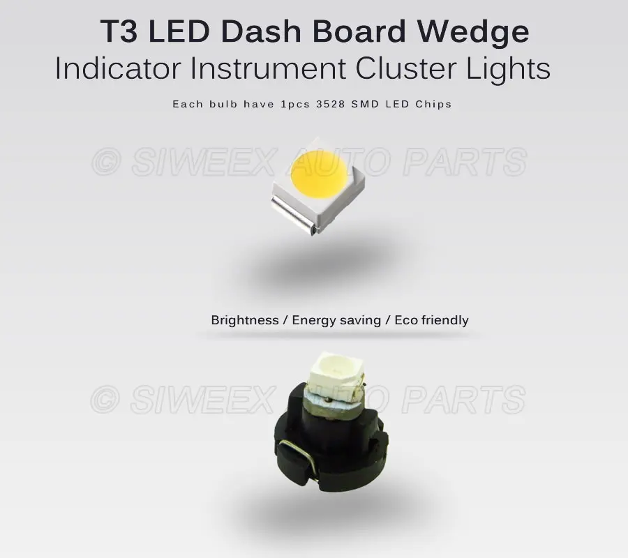 Автомобильные Кластерные приборы 10x T3 3528 Smd инструменты приборной панели