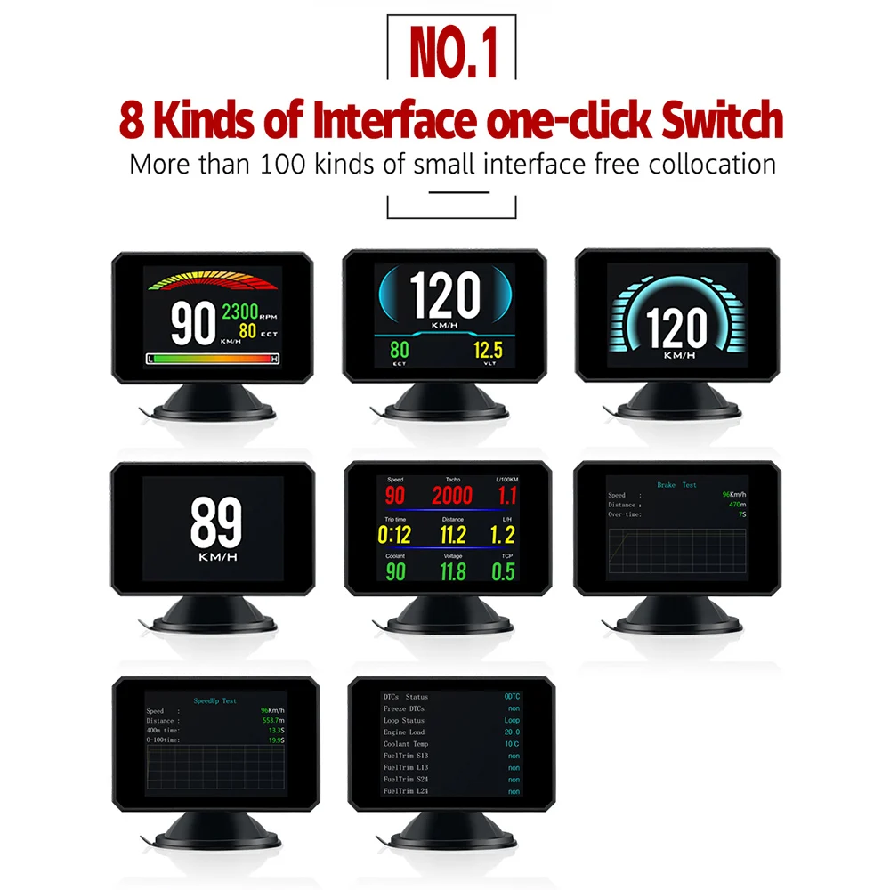 OBDSPACE P16 3 9 ''HD TFT OBD2 автомобилей HUD Head Up Дисплей бортовой компьютер Спидометр Turbo