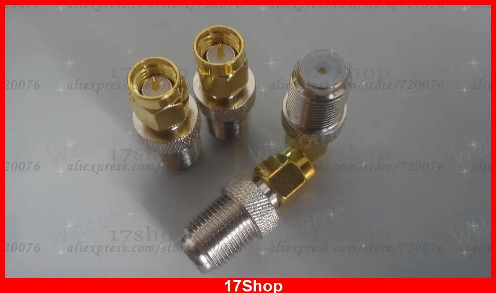 50 шт. Коаксиальный RF адаптер с гнездом F и штекером SMA|copper connector|l connectorsm plug |