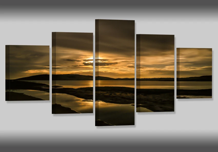 5pcs Canvas HD Painting Decoration Landscape Oil On Wall Art Home Decor Pictures for Living Room | Дом и сад
