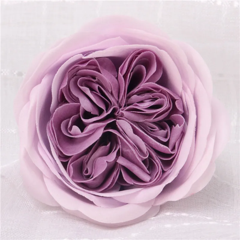 Purple 4 шт./партия, искусственный цветок, голова Остина, мыло, гигантское мыло, цветок, подарок на день Святого Валентина, Свадебный, домашний, Рождественский Декор, Роза - Цвет: Purple