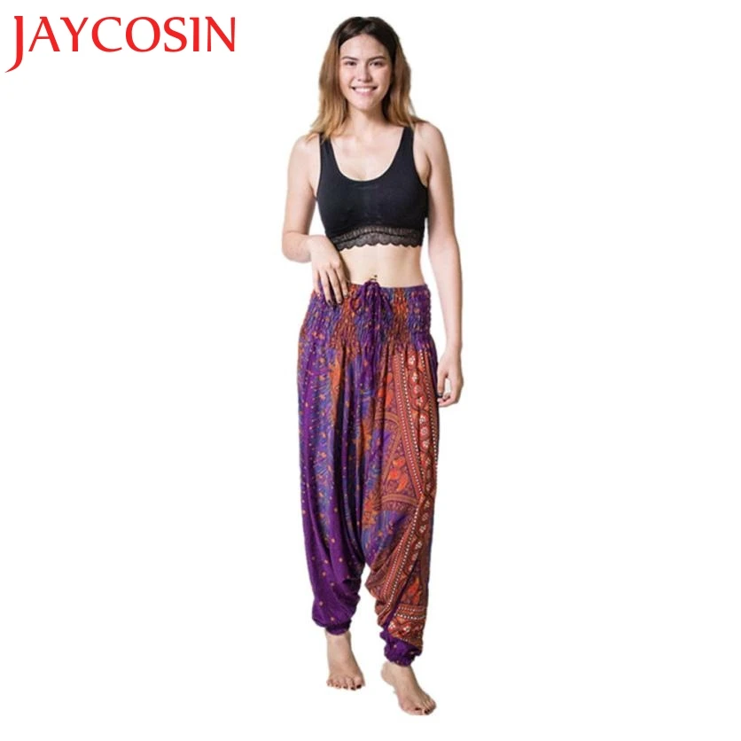 JAYCOSIN, новинка, женские повседневные летние свободные брюки, мешковатые, Boho Aladdin, шаровары, Прямая поставка, 9 августа