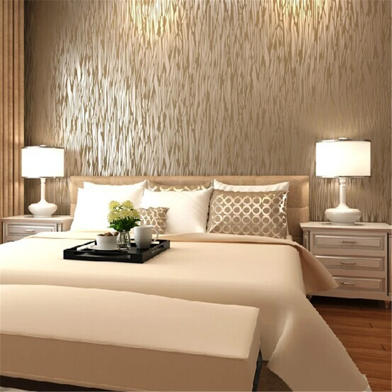 Обои для гостиной тканевые современные короткие в полоску настенная бумага ТВ