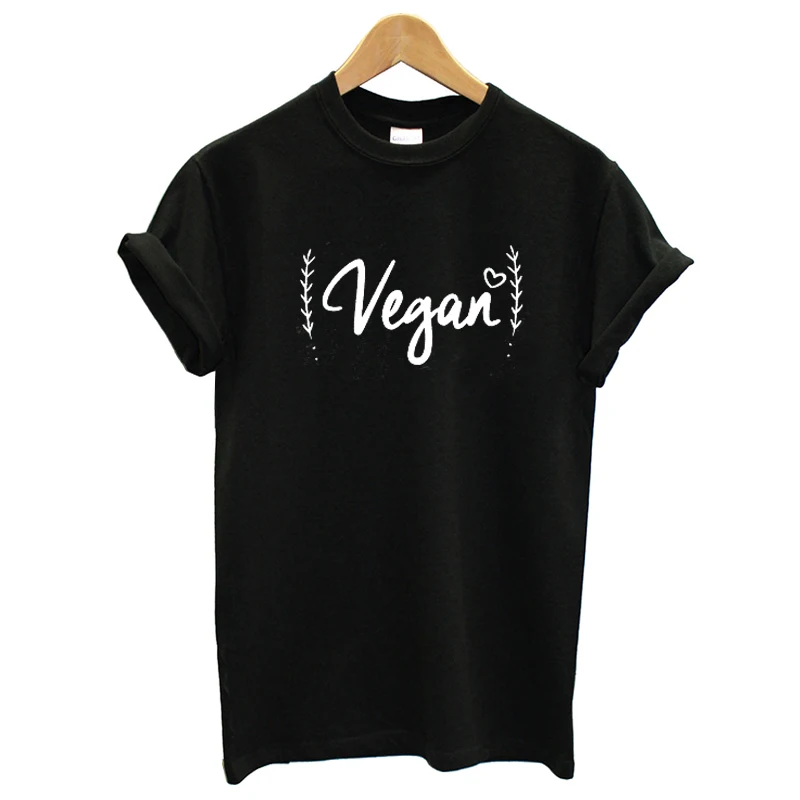 P1543Black EnjoytheSpirit женская футболка Veganism No Meat Vegan здоровая жизнь женская одежда хорошее качество модная футболка хорошего качества - Цвет: P1543Black