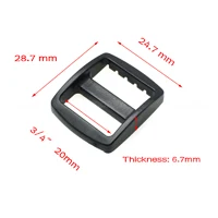 Webbing Size 20mm 5 шт./упак. Пластик слайдер Tri Glide регулировать пряжки лямки рюкзака сетка 10/16/20/25/32/38 мм широкий Стиль черный - Цвет: Webbing Size 20mm