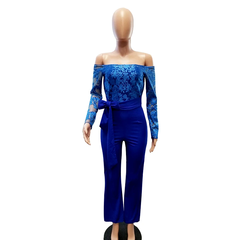 Wjustforu сексуальный элегантный кружевной комбинезон с цветочным принтом женский