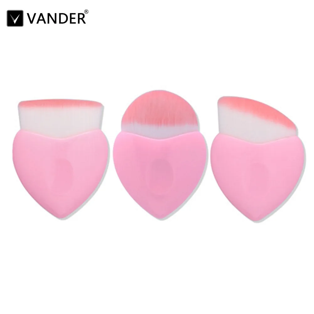 Розовые кисти для макияжа в форме сердца русалочки пудры румян основы